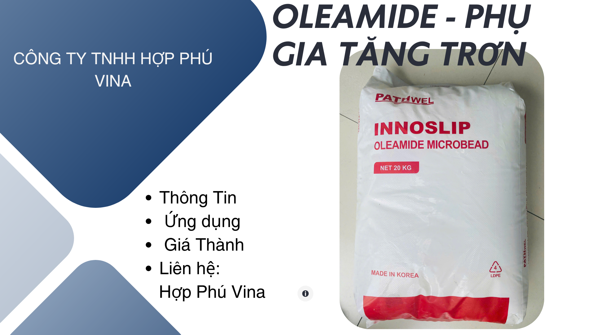 Phụ gia tăng trơn Oleamide Microbead