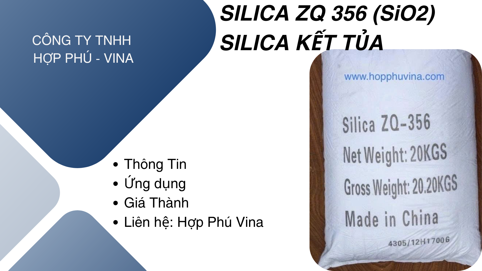 Bột Silica (SiO2) ZQ-356
